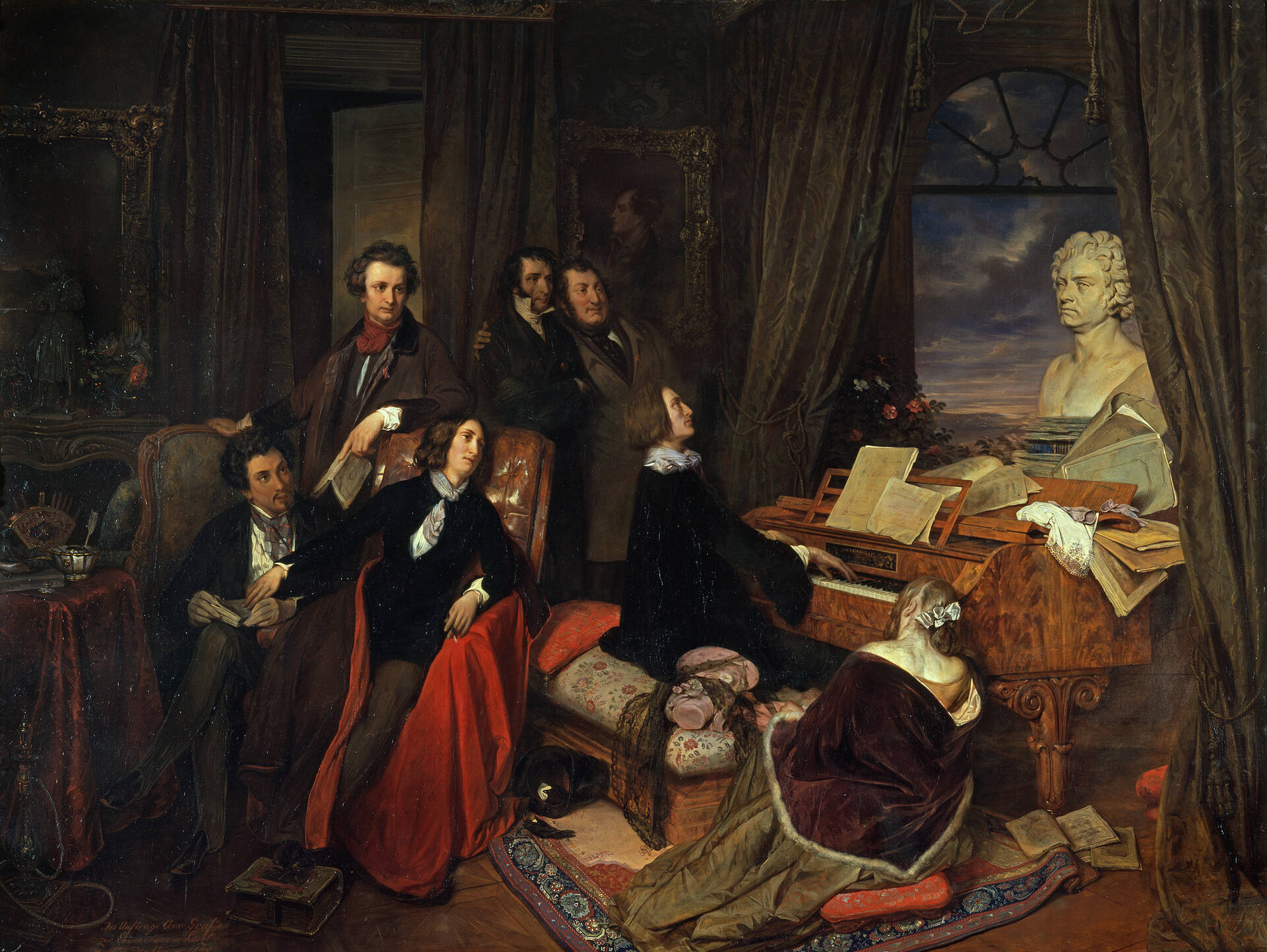 Josef Danhauser: Franz Liszt am Flügel phantasierend (1840) © Staatliche Museen zu Berlin, Nationalgalerie / Jörg P. Anders